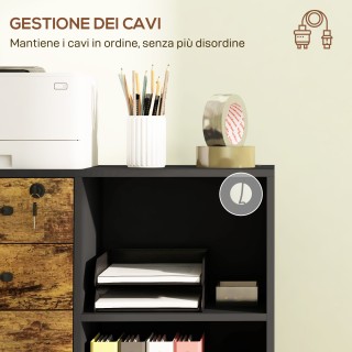 Έπιπλο εκτυπωτή HOMCOM με 3 συρτάρια, 2 ανοιχτά ράφια και τρύπα καλ... Έπιπλο εκτυπωτή HOMCOM με 3 συρτάρια, 2 ανοιχτά ράφια και τρύπα καλ...