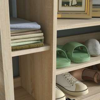 Σετ εισόδου HOMCOM με κρεμάστρα τοίχου 4 γάντζους, σχάρα για 9 παπο...