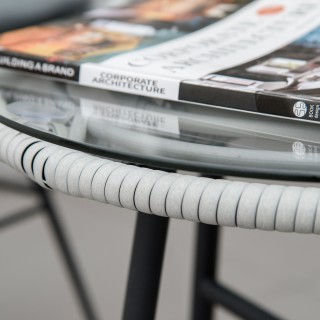 Outsunny σετ επίπλων κήπου 3 τεμαχίων με τραπέζι και καρέκλες εξωτε...