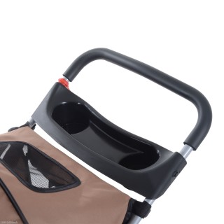 PawHut Dog Stroller Pet Cart, Coffee, 75 x 45 x 97cm D00-041CF PawHut Dog Stroller Pet Cart, Coffee, 75 x 45 x 97cm D00-041CF