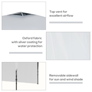 Outsunny Garden Gazebo 3x3 m με ρυθμιζόμενο ύψος σε 3 επίπεδα, από ... Outsunny Garden Gazebo 3x3 m με ρυθμιζόμενο ύψος σε 3 επίπεδα, από ...