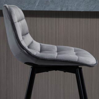 HOMCOM Σετ 2 σκαμπό μπαρ Καρέκλες με ταπετσαρία Nordic Style Γκρι β... HOMCOM Σετ 2 σκαμπό μπαρ Καρέκλες με ταπετσαρία Nordic Style Γκρι β...