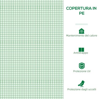 Outsunny Greenhouse Tunnel Garden με Πράσινες Πόρτες και Παράθυρα P... Outsunny Greenhouse Tunnel Garden με Πράσινες Πόρτες και Παράθυρα P...