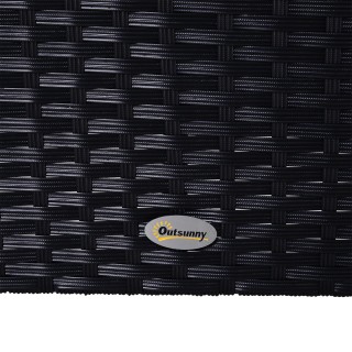 Έπιπλα κήπου Outsunny σε μαύρο ρατάν με λευκά μαξιλάρια, σετ 5 τεμα... Έπιπλα κήπου Outsunny σε μαύρο ρατάν με λευκά μαξιλάρια, σετ 5 τεμα...