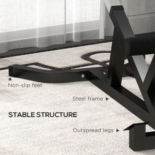 SPORTNOW Ρωμαϊκή καρέκλα ρυθμιζόμενη σε ύψος με παχιά επένδυση, από...