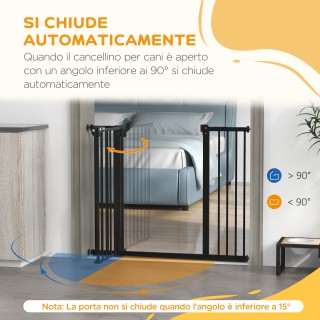 PawHut Ρυθμιζόμενη πύλη σκύλου έως 100 cm χωρίς βίδες με 2 προεκτάσ...