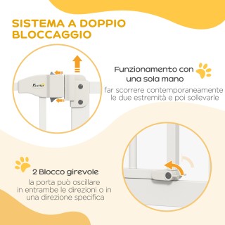 PawHut Extendable Dog Gate Χωρίς βίδες Ρυθμιζόμενη από 74-100 cm Ύψ...