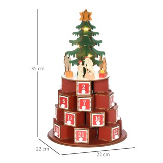 Christmas Cone Advent Calendar με 10 Φωτάκια LED 22 x 22 x 35 cm HO... Christmas Cone Advent Calendar με 10 Φωτάκια LED 22 x 22 x 35 cm HO...
