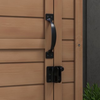 Ξύλινο ντουλάπι κήπου με ρυθμιζόμενο ράφι και κλειδαριά, 75x56x117c... Ξύλινο ντουλάπι κήπου με ρυθμιζόμενο ράφι και κλειδαριά, 75x56x117c...