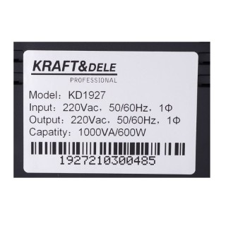 UPS LED 1000 VA 600 W Kraft&Dele KD-1927 UPS LED 1000 VA 600 W Kraft&Dele KD-1927