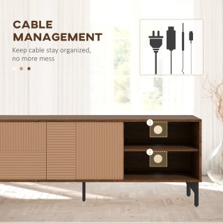 Έπιπλο τηλεόρασης HOMCOM έως 65 με 2 ντουλάπια και 2 ανοιχτές ξύλιν... Έπιπλο τηλεόρασης HOMCOM έως 65 με 2 ντουλάπια και 2 ανοιχτές ξύλιν...