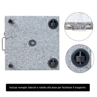 Outsunny Base Support For Garden Umbrella Marble 29kg, 42x42x36cm 8...