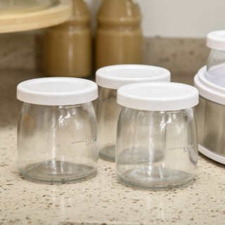 HOMCOM 20W 1,5L Συσκευή γιαουρτιού με 7 βάζα και οθόνη κουμπιών, απ... HOMCOM 20W 1,5L Συσκευή γιαουρτιού με 7 βάζα και οθόνη κουμπιών, απ...