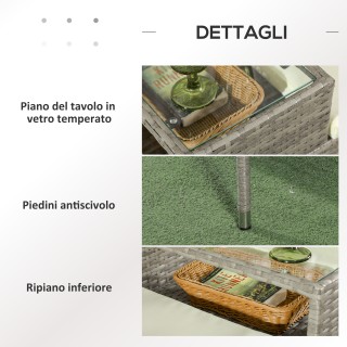 Διθέσιος Καναπές Εξωτερικού Χώρου με Τραπεζάκι Σαλονιού, από ατσάλι...