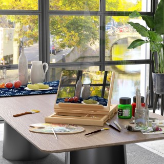 Vinsetto Πτυσσόμενο καβαλέτο ζωγραφικής σε οξιά με ρυθμιζόμενη γωνί... Vinsetto Πτυσσόμενο καβαλέτο ζωγραφικής σε οξιά με ρυθμιζόμενη γωνί...