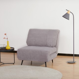 HOMCOM 2 σε 1 μονό κρεβάτι πολυθρόνας, ρυθμιζόμενη πλάτη σε 3 επίπε...