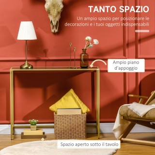 Κονσόλα εισόδου HOMCOM από ατσάλι και σκληρυμένο γυαλί, 100x35,5x80...