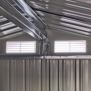 Outsunny Garden Shed Ατσάλινο εργαλειοθήκη, κεκλιμένη οροφή και 4 α... Outsunny Garden Shed Ατσάλινο εργαλειοθήκη, κεκλιμένη οροφή και 4 α...