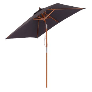 Outsunny Tilting Garden Umbrella 2x1,5m, 6 πηχάκια, Ξύλινο κοντάρι ...
