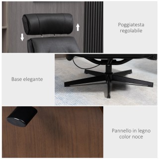 Ανακλινόμενη πολυθρόνα HOMCOM με ρυθμιζόμενο προσκέφαλο και επενδυμ... Ανακλινόμενη πολυθρόνα HOMCOM με ρυθμιζόμενο προσκέφαλο και επενδυμ...