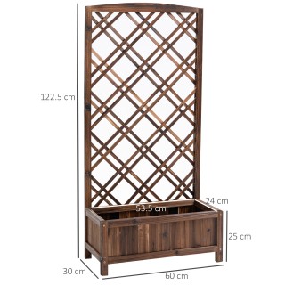 Outsunny φυτευτή εξωτερικού χώρου με ξύλινο πλέγμα για αναρριχώμενα...