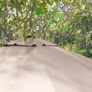 Ομπρέλα βραχίονα 3x3 m με 8 νευρώσεις, πετάλι και μανιβέλα, σε αλου...