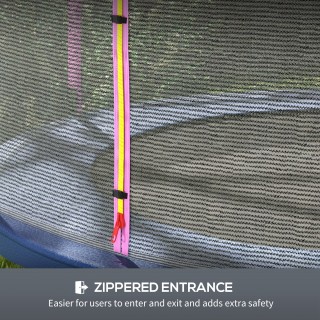 SPORTNOW Δίχτυ προστασίας τραμπολίνο με 6 στύλους με είσοδο με φερμ... SPORTNOW Δίχτυ προστασίας τραμπολίνο με 6 στύλους με είσοδο με φερμ...