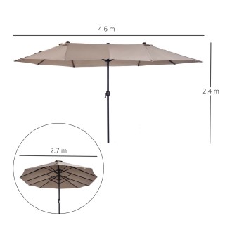 Outsunny Outdoor Double Canopy Umbrella, Ecr ?, Καλυμμένη περιοχή: ...