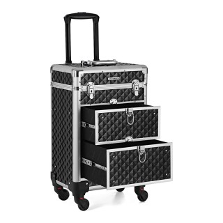 Βαλίτσα Μακιγιάζ 34 x 27 x 57 cm Χρώματος Μαύρο Songmics JHZ08BK Βαλίτσα Μακιγιάζ 34 x 27 x 57 cm Χρώματος Μαύρο Songmics JHZ08BK