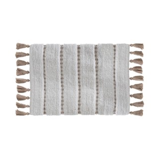 Βαμβακερό Χαλάκι Μπάνιου με Pompom 75 x 50 x 1 cm Χρώματος Taupe 5F... Βαμβακερό Χαλάκι Μπάνιου με Pompom 75 x 50 x 1 cm Χρώματος Taupe 5F...