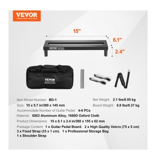 Βάση Αλουμινίου για 4-6 Πεντάλ Κιθάρας 380 x 155 x 62 mm VEVOR BDDJ... Βάση Αλουμινίου για 4-6 Πεντάλ Κιθάρας 380 x 155 x 62 mm VEVOR BDDJ...