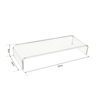 Βάση από Ακρυλικό Γυαλί για Οθόνη Υπολογιστή 53 x 19 x 9 cm HOMCOM ...