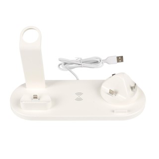 Βάση Ασύρματης Φόρτισης Qi 4 σε 1 Χρώματος Λευκό GEM BN3860 Βάση Ασύρματης Φόρτισης Qi 4 σε 1 Χρώματος Λευκό GEM BN3860