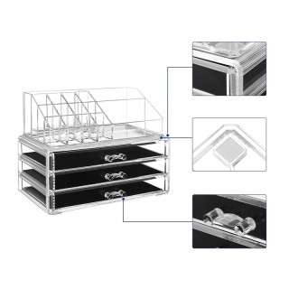 Βάση Οργάνωσης Καλλυντικών και Κοσμημάτων με 3 Συρτάρια Songmics JK... Βάση Οργάνωσης Καλλυντικών και Κοσμημάτων με 3 Συρτάρια Songmics JK...