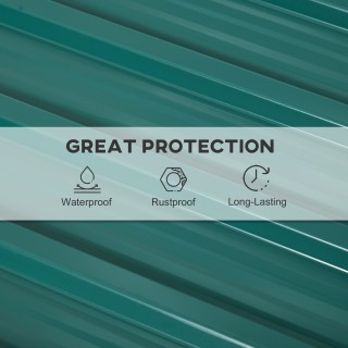 Outsunny Σετ 12 ανταλλακτικών πάνελ 129x45 cm για υπόστεγα κήπου απ...