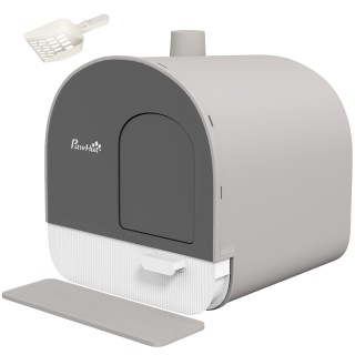 PawHut Κλειστό κουτί απορριμμάτων γατών με φίλτρα, σέσουλα και δίσκ... PawHut Κλειστό κουτί απορριμμάτων γατών με φίλτρα, σέσουλα και δίσκ...