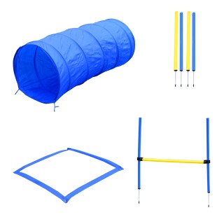 PawHut Set Agility Dog for Dog Training με Σλάλομ, Τούνελ και Εμπόδ... PawHut Set Agility Dog for Dog Training με Σλάλομ, Τούνελ και Εμπόδ...