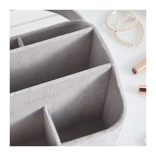 Βελούδινη Βάση Οργάνωσης Καλλυντικών 5 Θέσεων Χρώματος Γκρι Beautif...