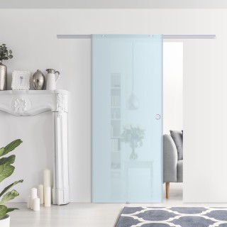 Συρόμενη πόρτα Homcom Frosted Glass με ράγα αλουμινίου, 90x205cm B7...