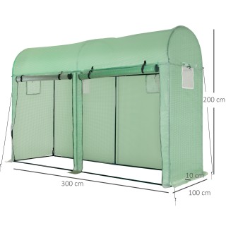 Θερμοκήπιο Outsunny Garden Tunnel, 2 κυλιόμενες πόρτες 4 παράθυρα α... Θερμοκήπιο Outsunny Garden Tunnel, 2 κυλιόμενες πόρτες 4 παράθυρα α...