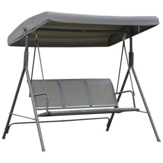 Κουνιστή πολυθρόνα 3 θέσεων Outsunny με ατσάλινο κουβούκλιο και πολ... Κουνιστή πολυθρόνα 3 θέσεων Outsunny με ατσάλινο κουβούκλιο και πολ...