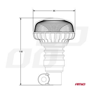 Βιδωτός Ελαστικός LED Φάρος W21pl R65 R10 18LED 12 / 24V IP56 AMiO ...
