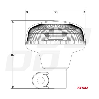 Βιδωτός LED Φάρος W21p R65 R10 18LED 12 / 24V IP56 AMiO 02922
