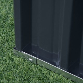 Outsunny υπερυψωμένο κρεβάτι κήπου από ατσάλι, ρυθμιζόμενο σχήμα κα...