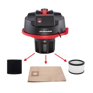 Βιομηχανική Ηλεκτρική Σκούπα Υγρών και Στερεών 30 Lt 1400 W Bakaji ...