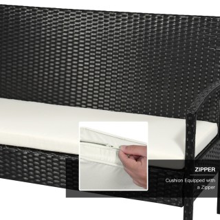 Outsunny Garden Lounge σε PE Rattan με τραπεζάκι σαλονιού, 2 πολυθρ... Outsunny Garden Lounge σε PE Rattan με τραπεζάκι σαλονιού, 2 πολυθρ...