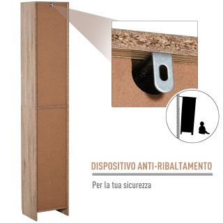 Homcom Ξύλινο ντουλάπι μπάνιου εξοικονόμησης χώρου με 2 ντουλάπια κ... Homcom Ξύλινο ντουλάπι μπάνιου εξοικονόμησης χώρου με 2 ντουλάπια κ...