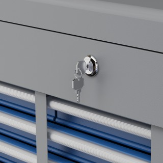 DURHAND Ατσάλινη εργαλειοθήκη με 6 συρτάρια, θήκη και 2 κλειδιά, 60... DURHAND Ατσάλινη εργαλειοθήκη με 6 συρτάρια, θήκη και 2 κλειδιά, 60...