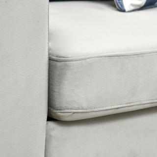 Τριθέσιος καναπές HOMCOM σε γκρι βελούδο με 5 πόδια και πηχάκια, 19... Τριθέσιος καναπές HOMCOM σε γκρι βελούδο με 5 πόδια και πηχάκια, 19...