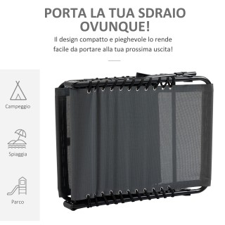 Outsunny Πτυσσόμενη ξαπλώστρα κήπου με ανακλινόμενη πλάτη και μαξιλ... Outsunny Πτυσσόμενη ξαπλώστρα κήπου με ανακλινόμενη πλάτη και μαξιλ...